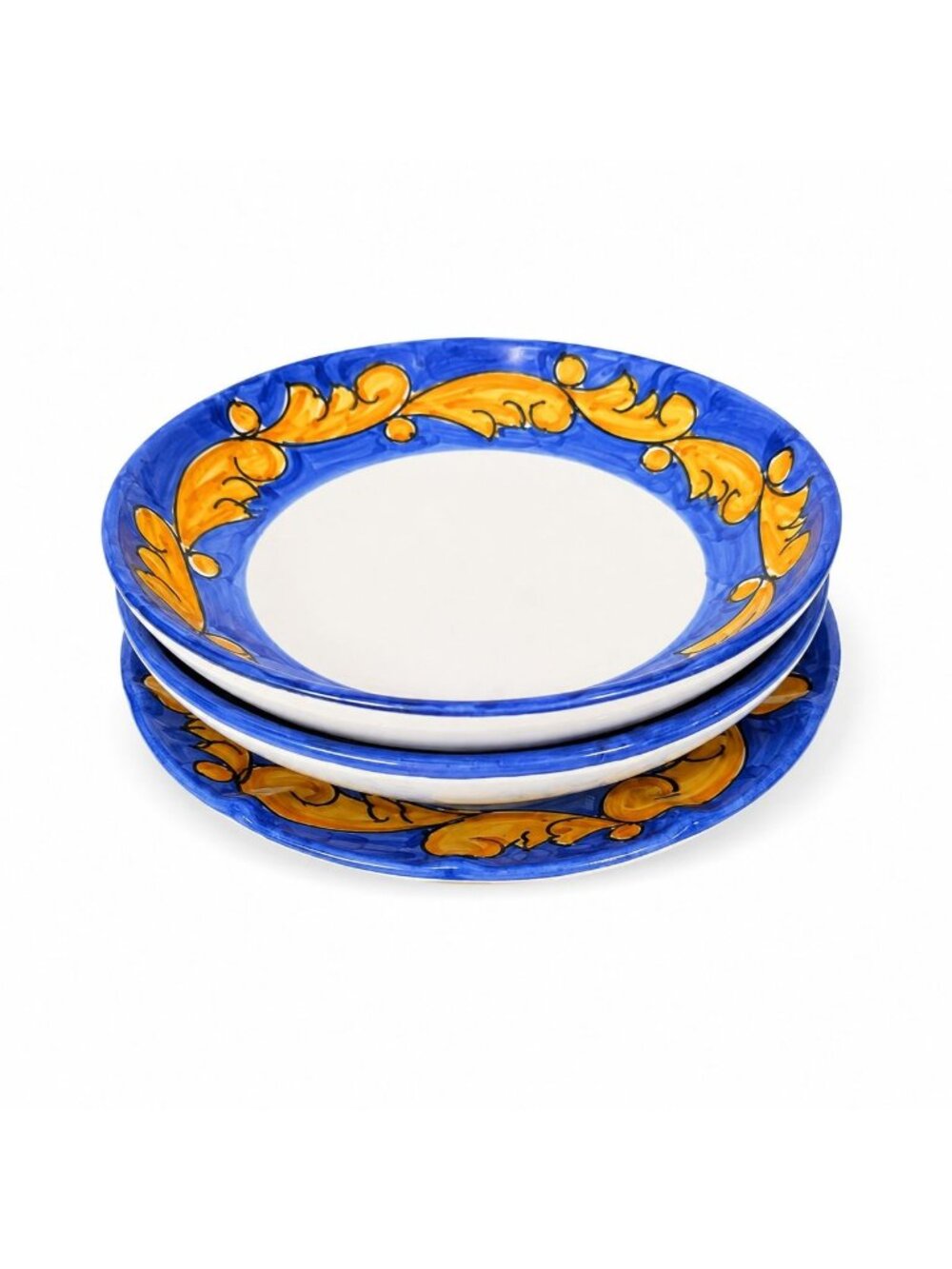 Salad Plate Bowls Set 3 Vietri Solimente Pottery Italian Florentine Replacement